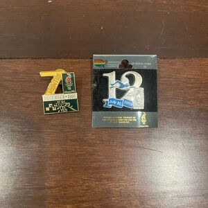 set of 2 December 1996 and July 1996 Commemorative atlanta olympic Pins